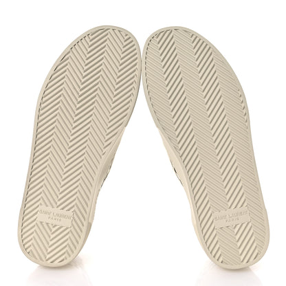 Saint Laurent Canvas Babycat Print Venice Slip On Sneakers 37 Black White 6 of 8