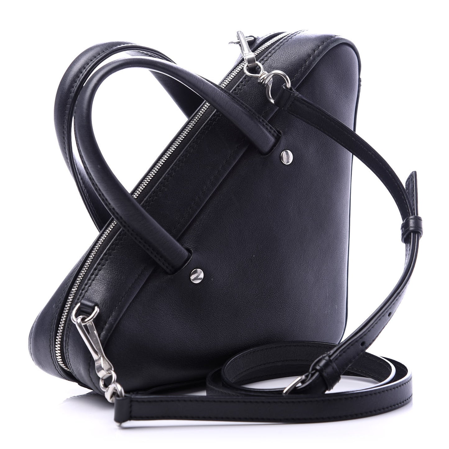 Calfskin XS Triangle Duffle Black