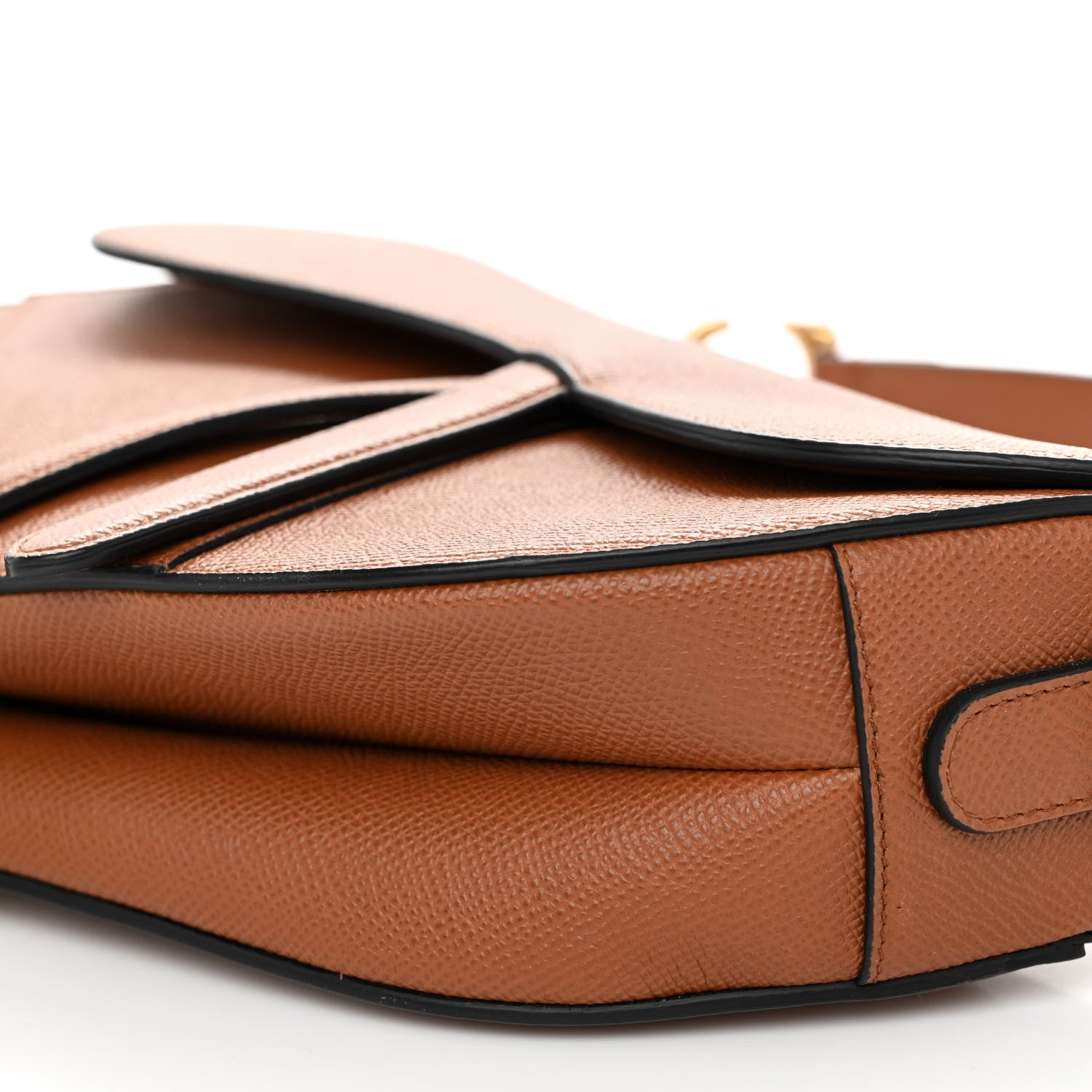 Christian Dior Grained Calfskin Saddle Bag Camello 9 of 9