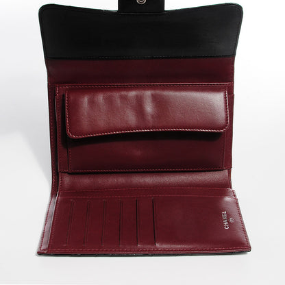 Chanel Lambskin Quilted Large Flap Wallet Black 6 of 9