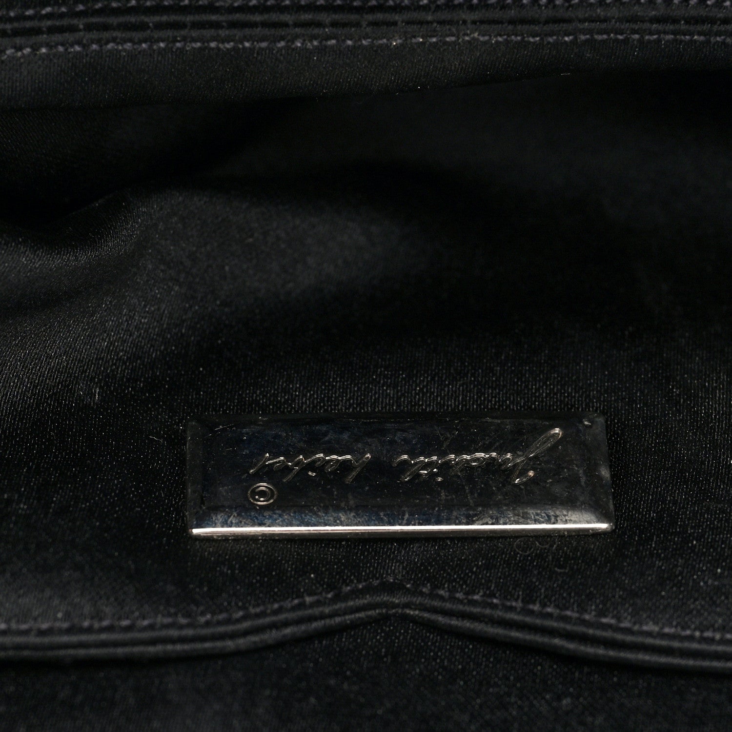 Judith Leiber Swarovski Crystal Minaudiere Clutch Black Silver 7 of 10