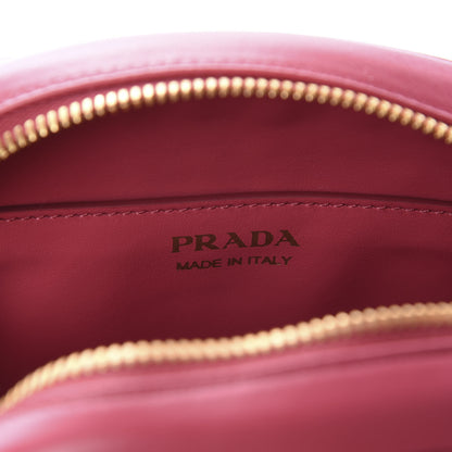 Prada Soft Calfskin Impunture Diagramme Chain Crossbody Peonia 8 of 9