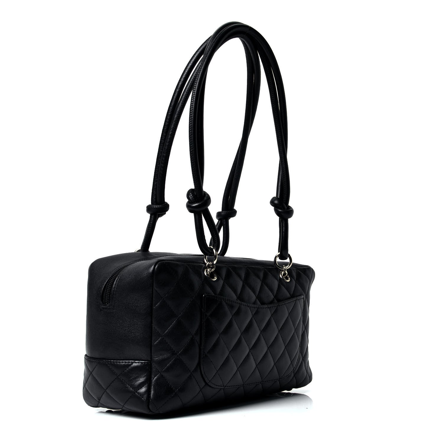 Chanel Calfskin Quilted Large Cambon Bowler Black 4 of 8