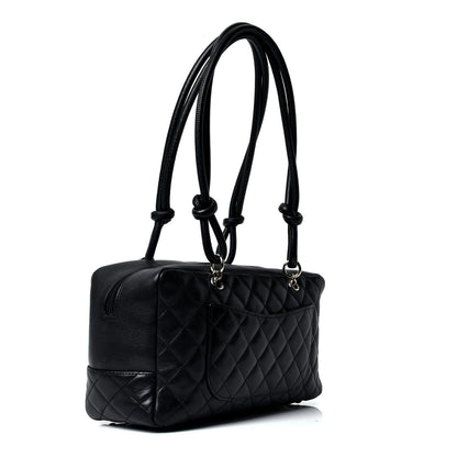 Chanel Calfskin Quilted Large Cambon Bowler Black 4 of 8