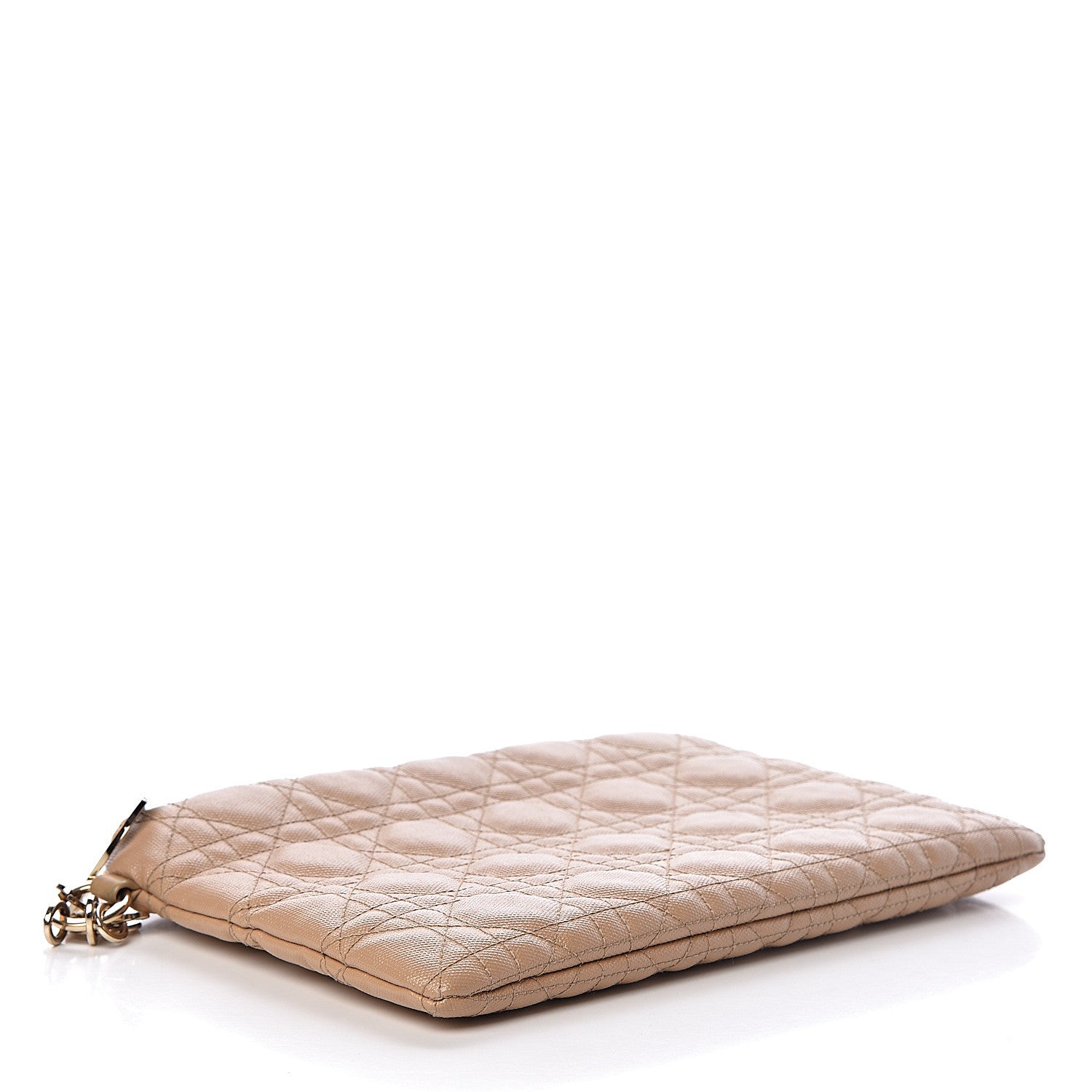 Christian Dior Coated Canvas Cannage Panarea Pouch Beige 4 of 10