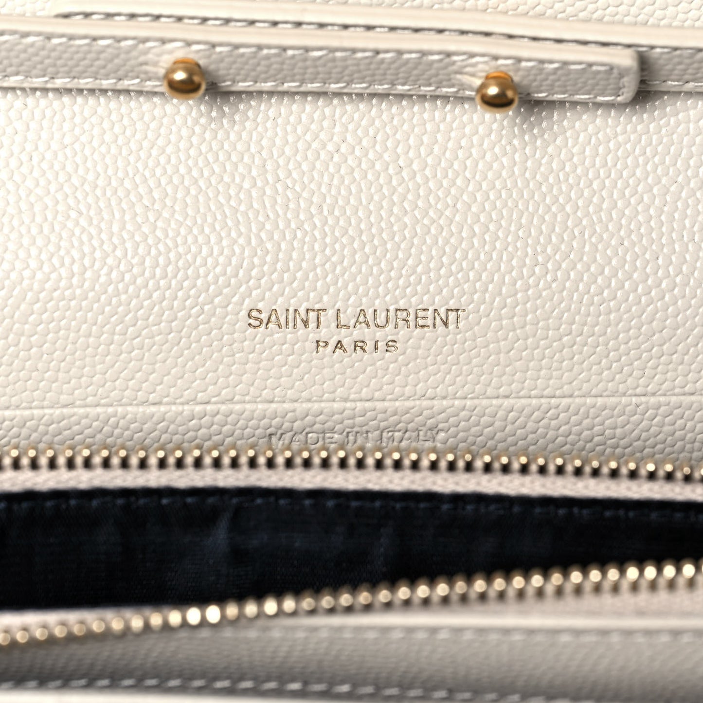Grain De Poudre Matelasse Chevron Monogram Chain Wallet Crema Soft