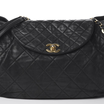 Chanel Iridescent Calfskin Chic Quilt Accordion Flap Bag Black 9 of 9