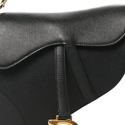 Christian Dior Grained Calfskin Saddle Bag Black 8 of 10