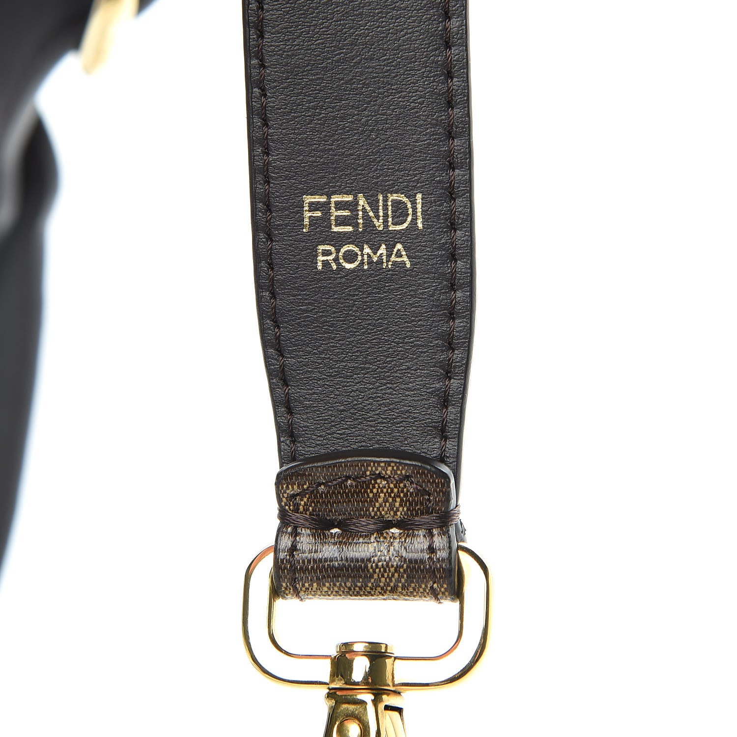 Fendi Glazed Fabric FF Strap You Tobacco 5 of 5