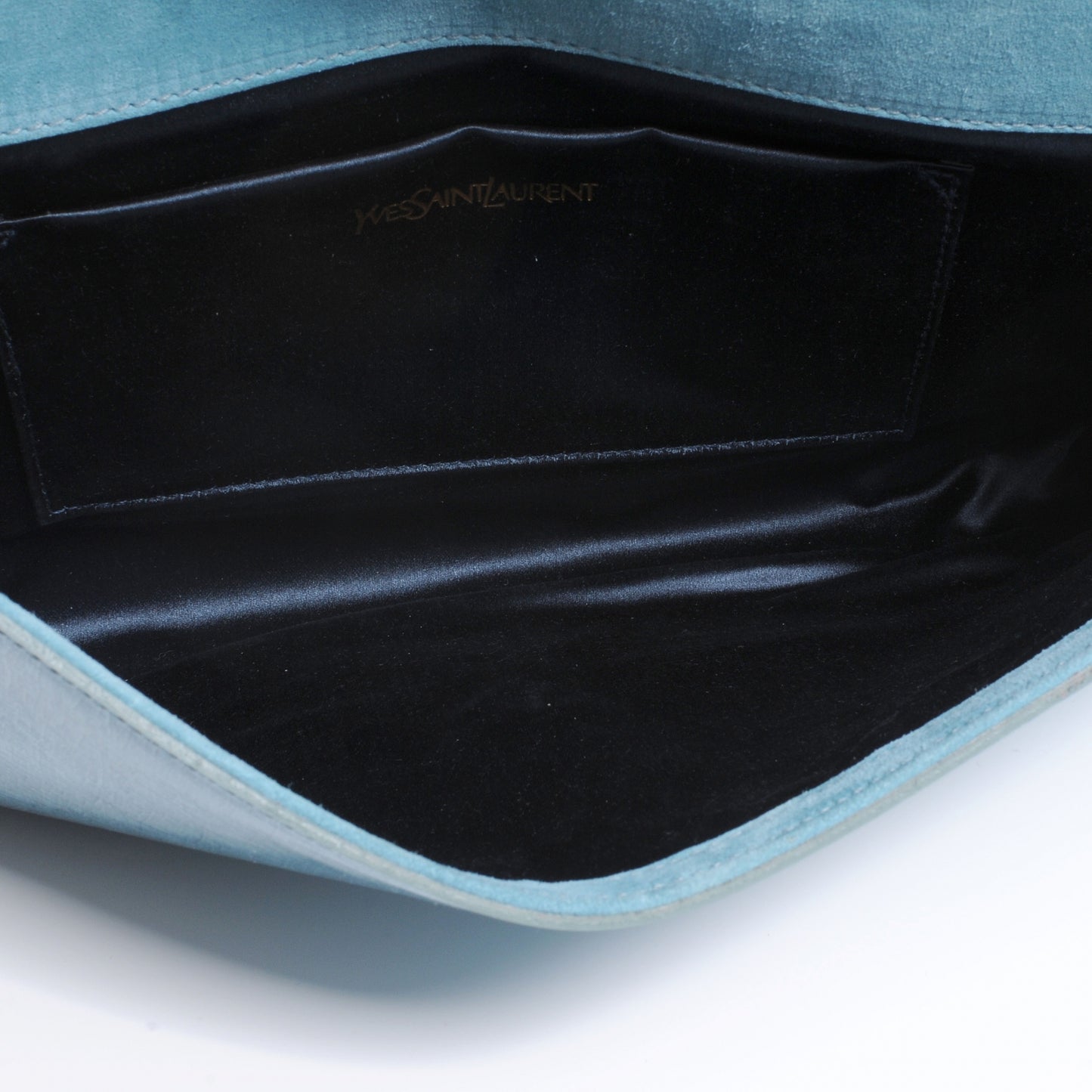 Patent Belle de Jour Clutch Light Blue