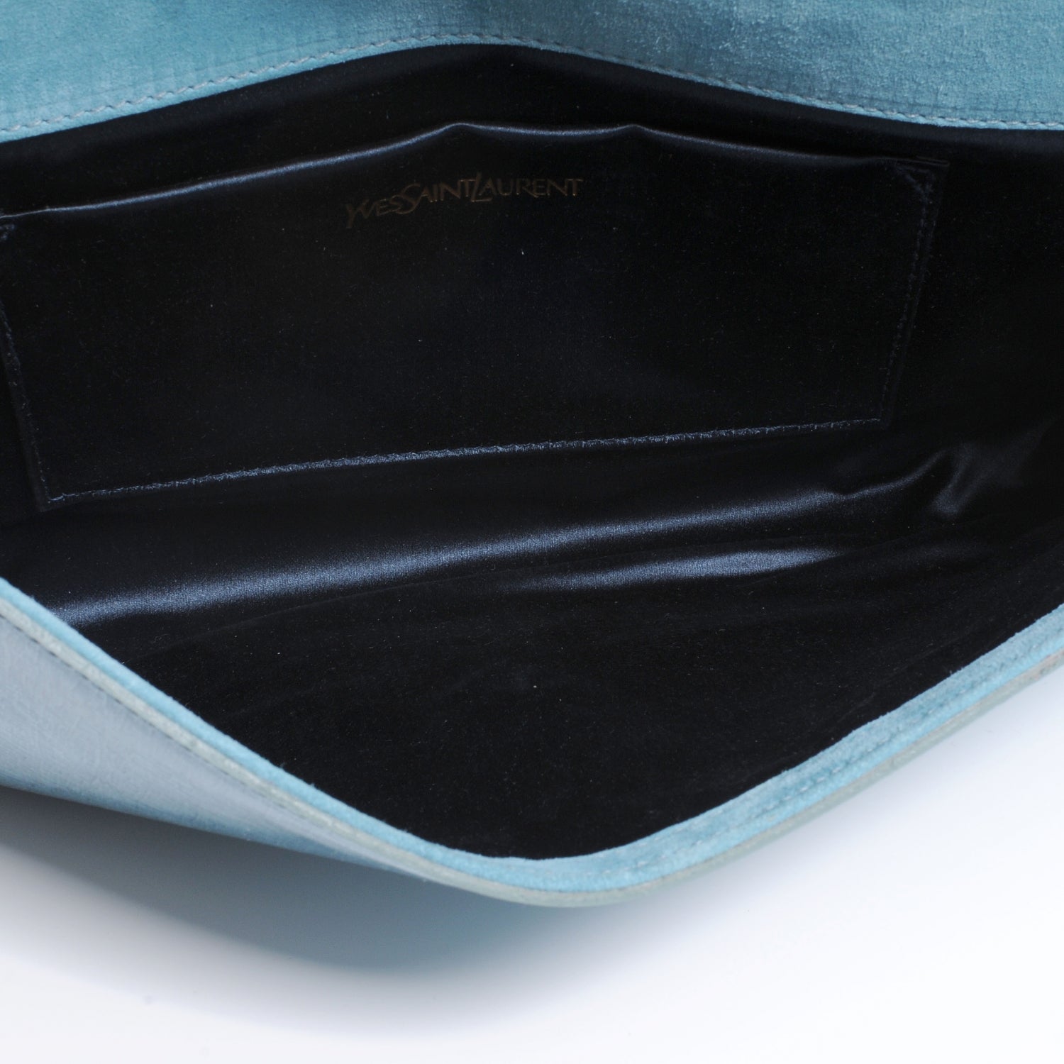 Saint Laurent Patent Belle de Jour Clutch Light Blue 5 of 7