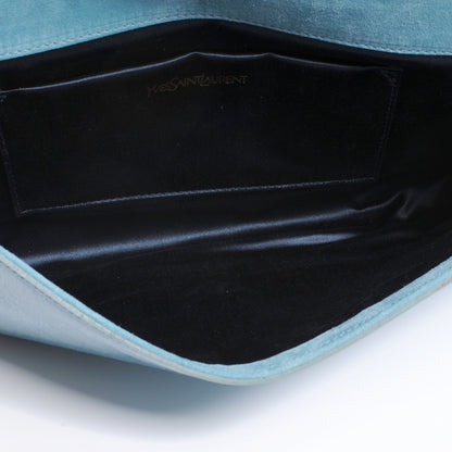 Saint Laurent Patent Belle de Jour Clutch Light Blue 5 of 7