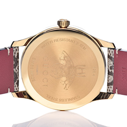 Gucci Stainless Steel Canvas 38mm G-Timeless Supreme GG Blooms Quartz Watch Brown 6 of 9