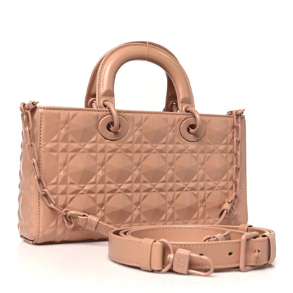 Christian Dior Calfskin Cannage Diamond Medium Lady D-Joy Rose Des Vents 3 of 10