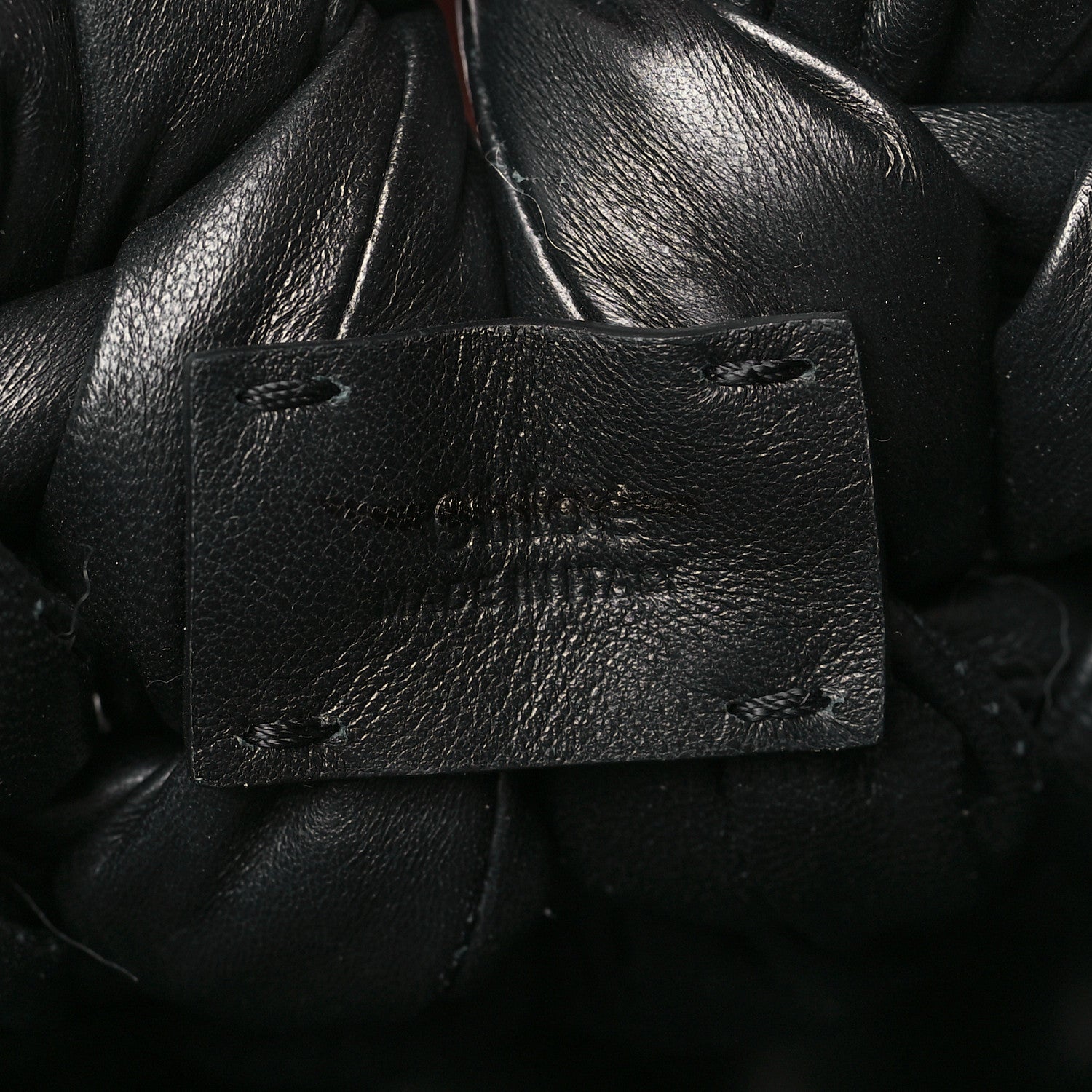Chloe Lambskin Woven Wooden C Shoulder Bag Black 7 of 10