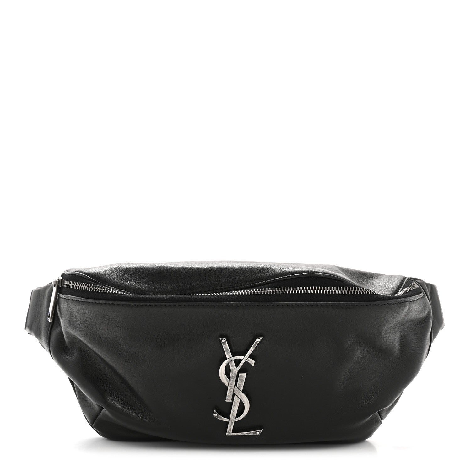 Saint Laurent Calfskin Monogram Belt Bag Black 1 of 12