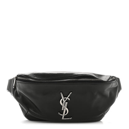 Saint Laurent Calfskin Monogram Belt Bag Black 1 of 12