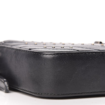 Chanel Sheepskin Chevron Quilted Studded Reissue Small Clutch With Chain Black 10 of 13