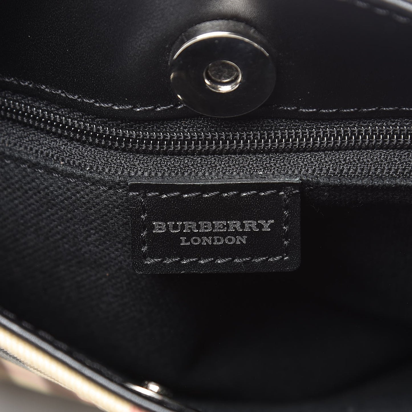 House Check Tote Black