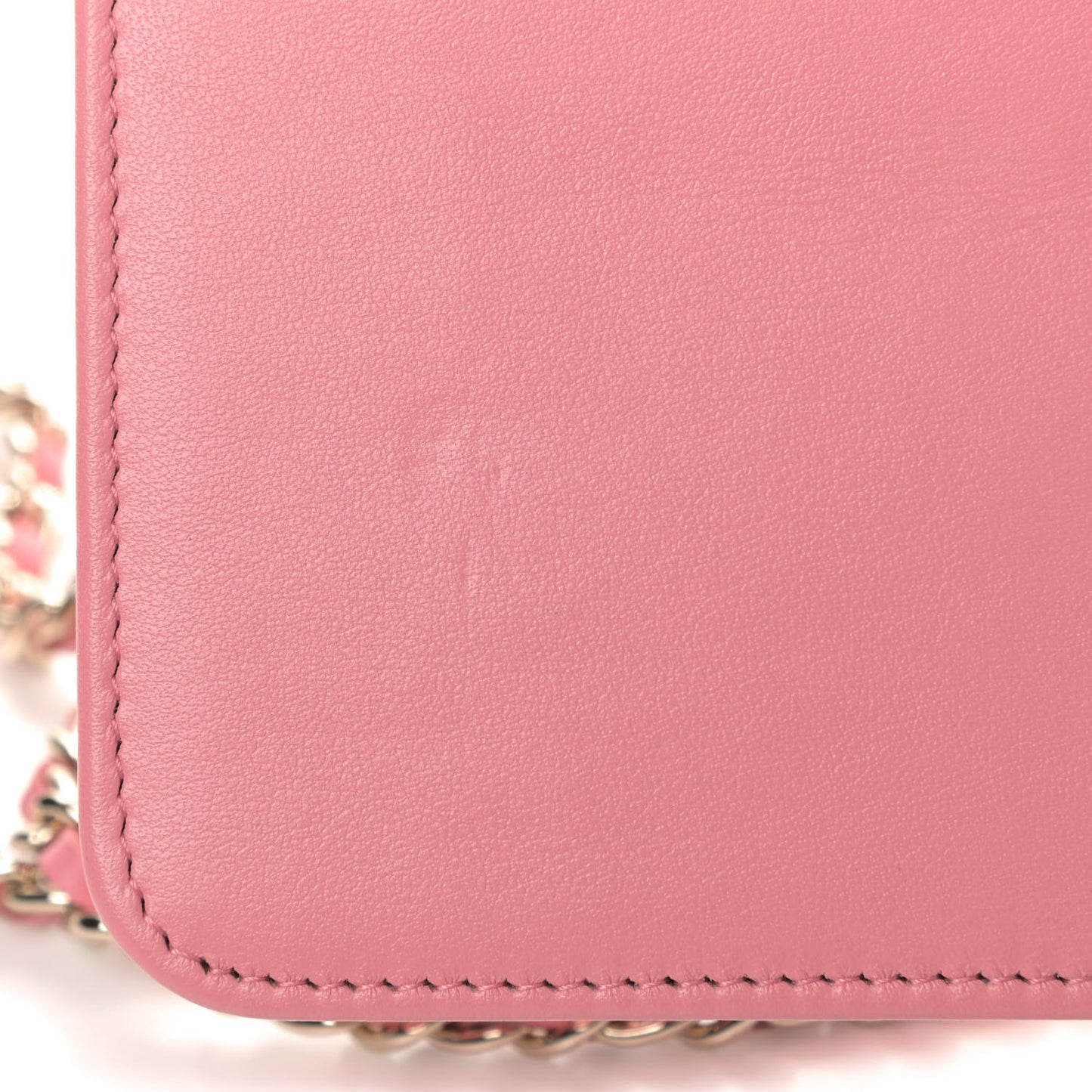 Caviar Camellia Embossed Wallet On Chain WOC Light Pink