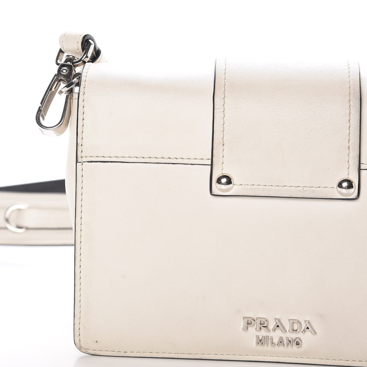 City Calf Plex Ribbon Bag White Black