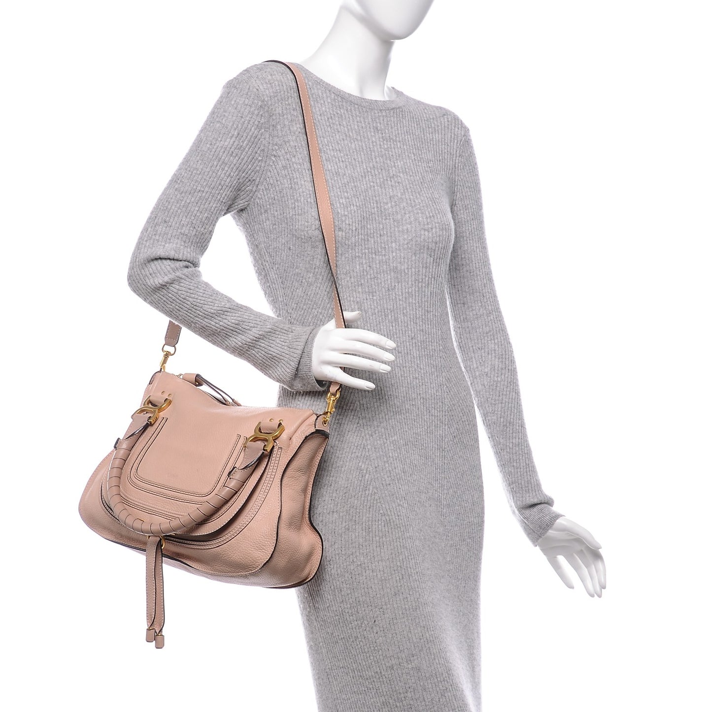 Calfskin Medium Marcie Satchel Anemone Pink