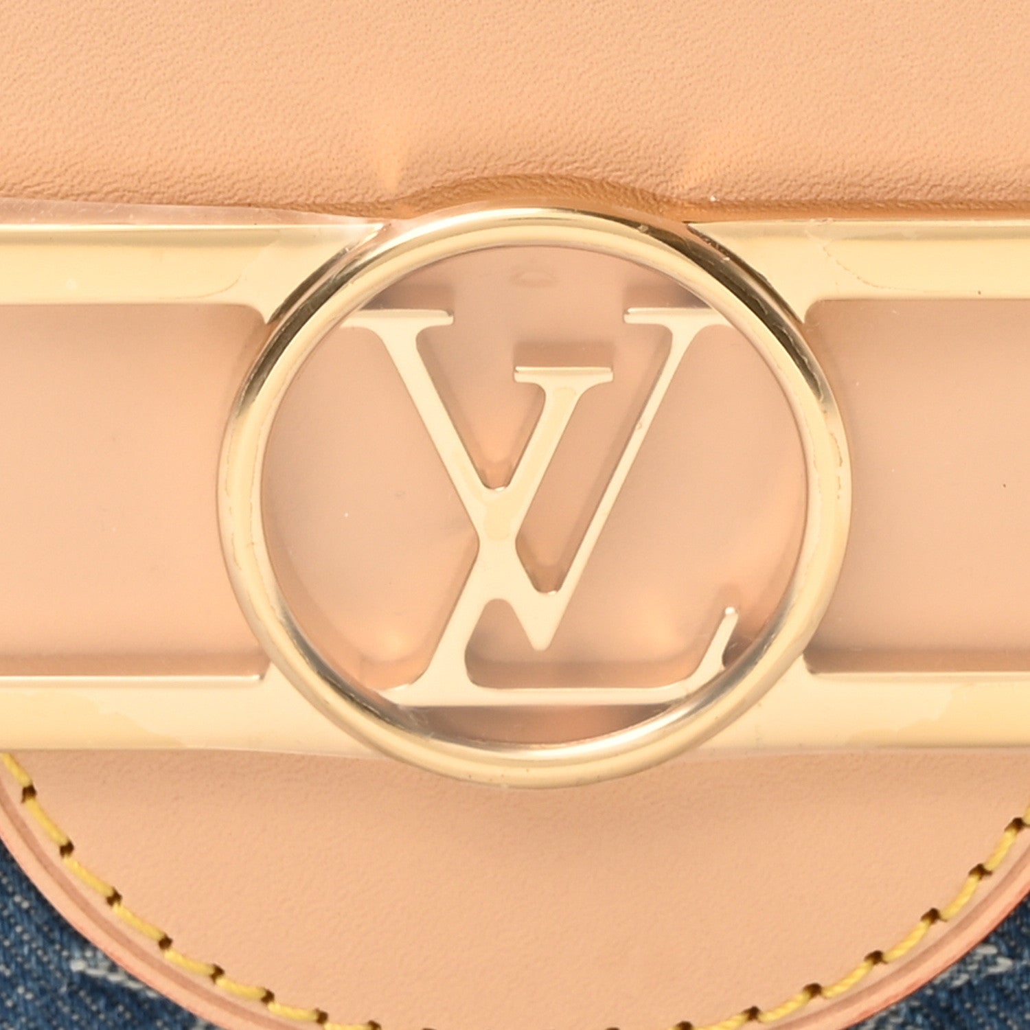 Louis Vuitton Denim Monogram Dauphine Soft GM Blue 8 of 10
