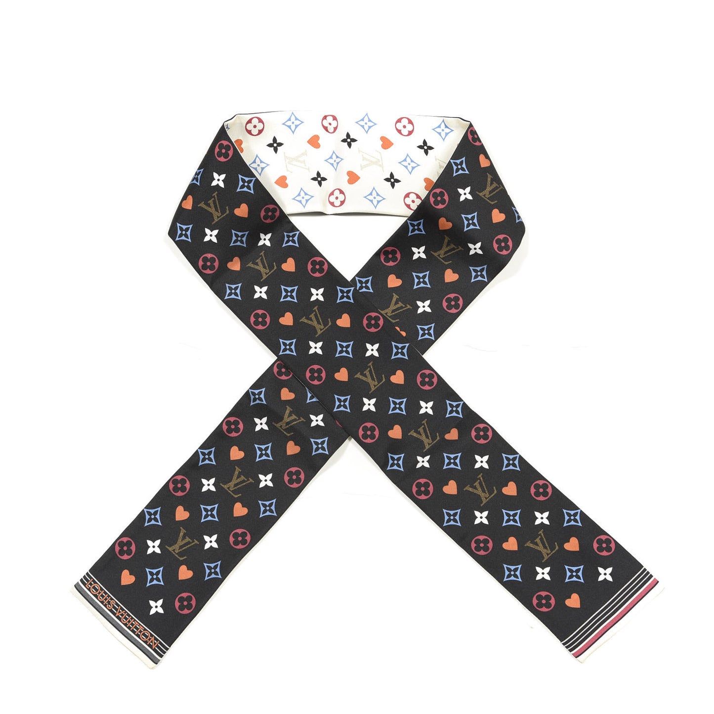 Silk Game On Bandeau Black White