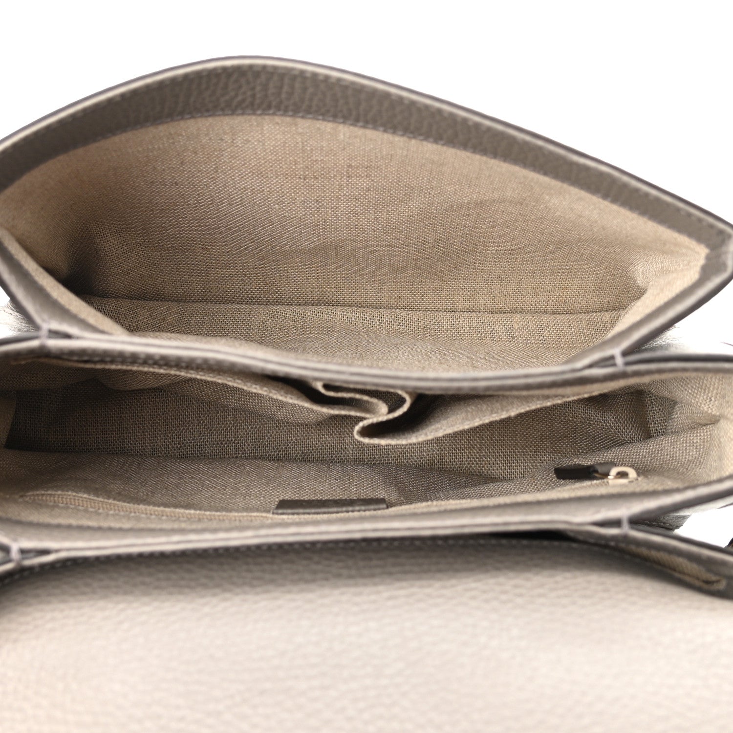 Gucci Dollar Calfskin Interlocking G Top Handle Shoulder Bag Loess 5 of 10