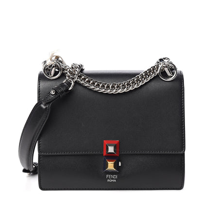 Fendi Vitello Liberty Studded Small Kan I Shoulder Bag Black Multicolor 1 of 9