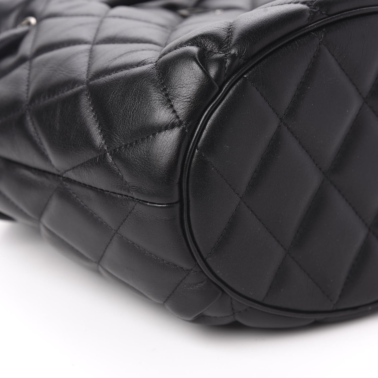 Nappa Calfskin Quilted Touch B Bucket Bag Black