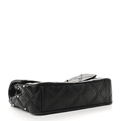 Chanel Lambskin Quilted Pearl Studded Flap Black 4 of 10
