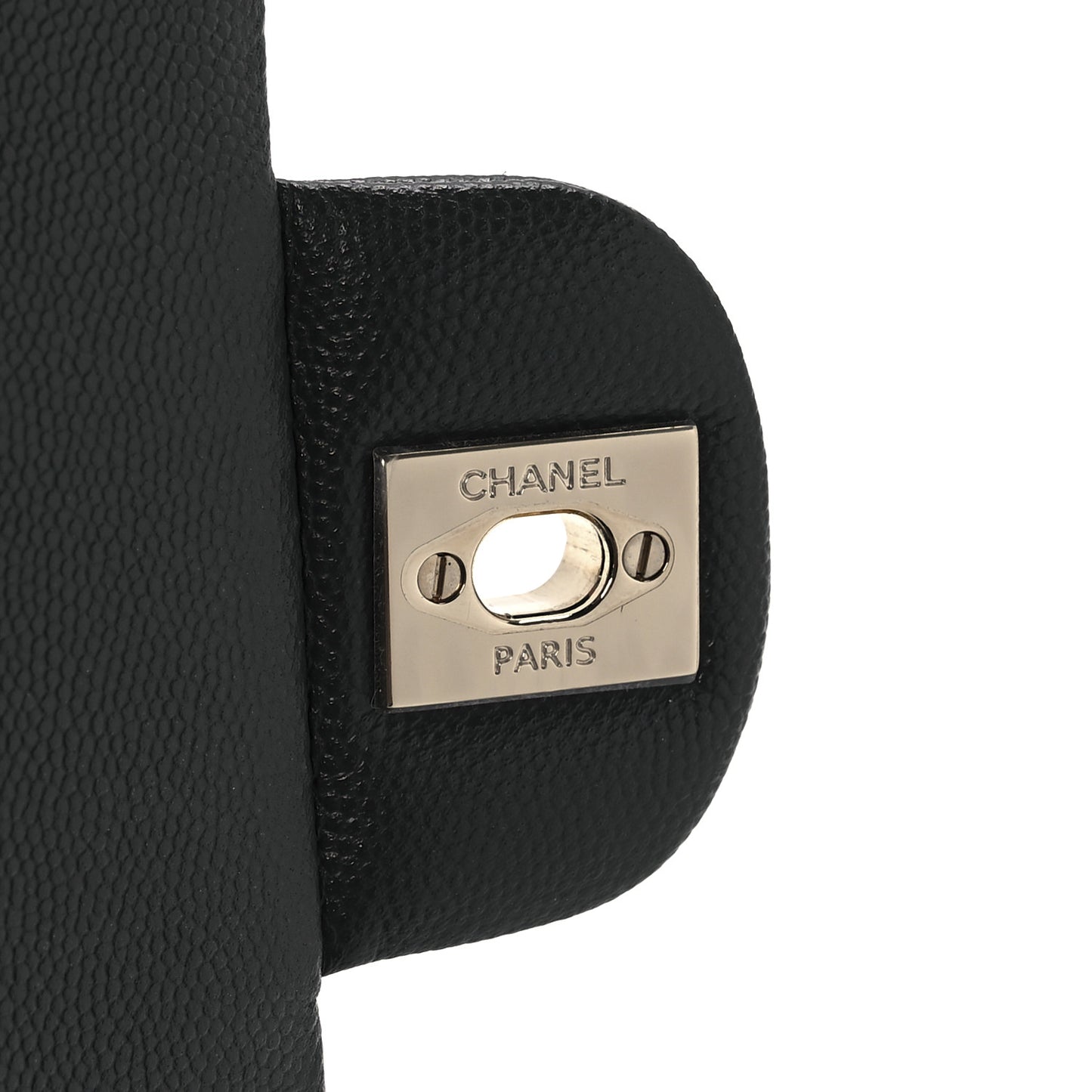 Caviar Quilted Medium Double Flap Dark Grey