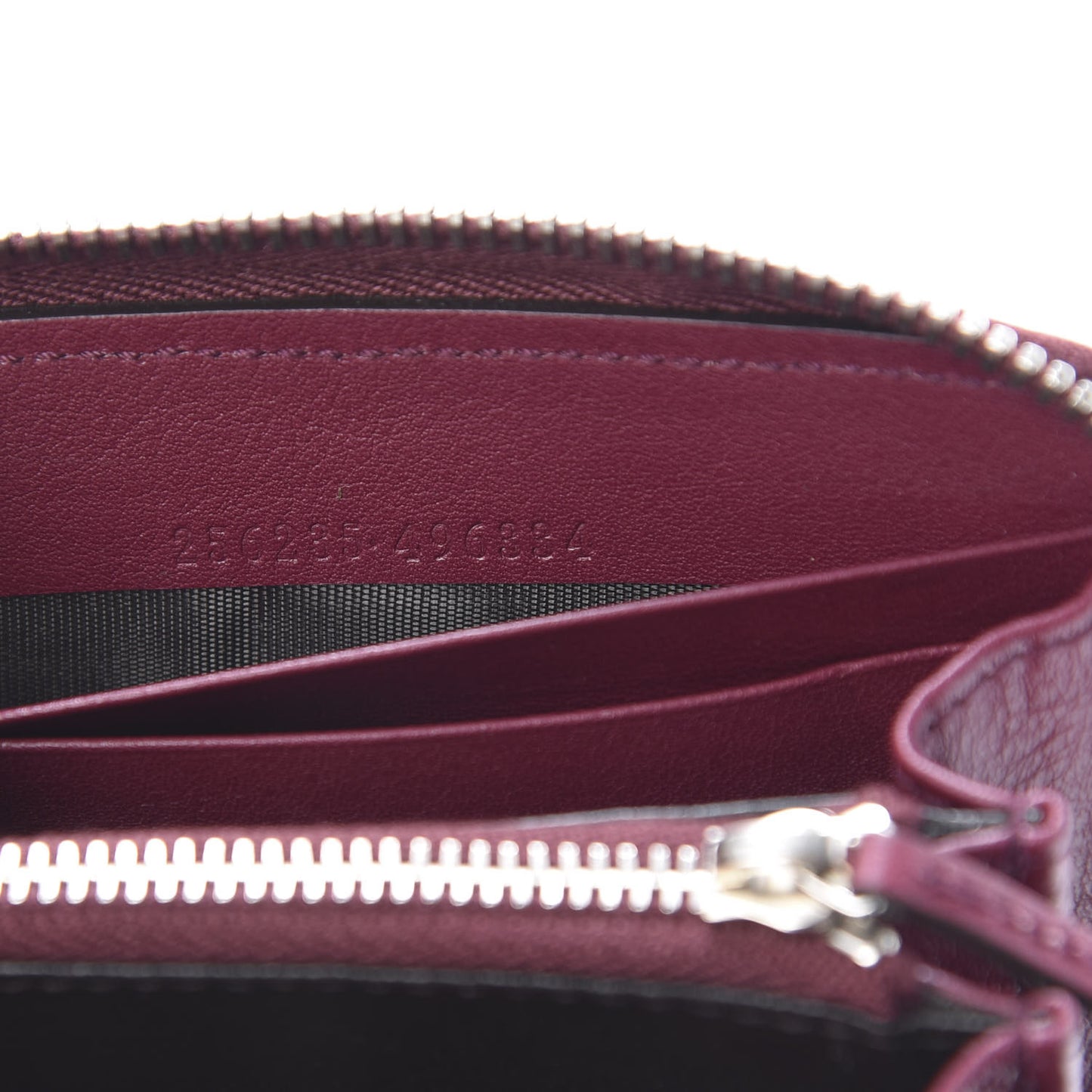 Crocodile Zip Around Card Case Cherry Gloss
