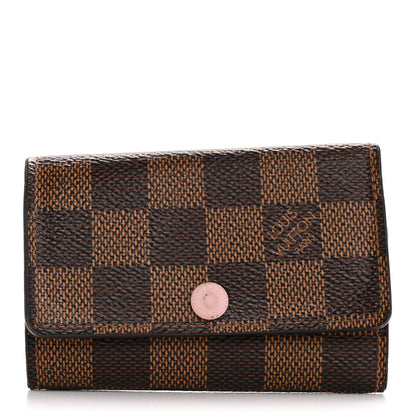 Louis Vuitton Damier Ebene Multicles 6 Key Holder Rose Ballerine 1 of 9