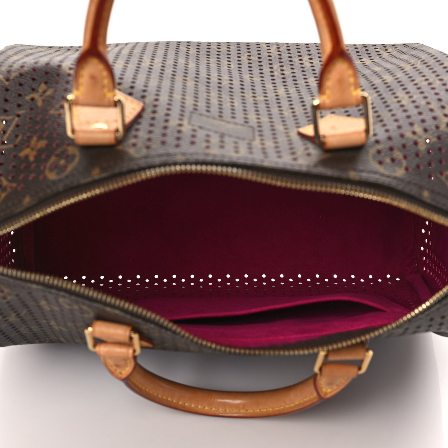 Monogram Perforated Speedy 30 Fuchsia