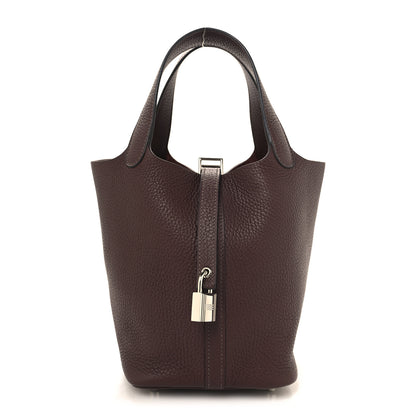 Hermes Taurillon Clemence Picotin Lock 18 PM Rouge Sellier 1 of 12