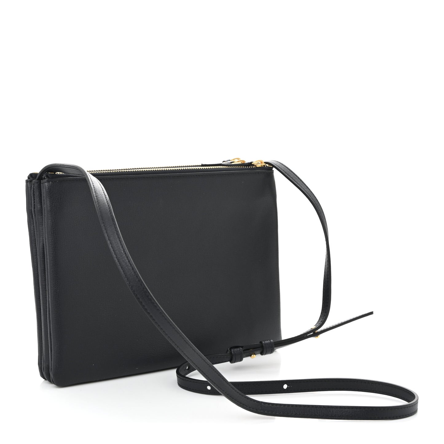 Lambskin Large Trio Crossbody Bag Navy Blue