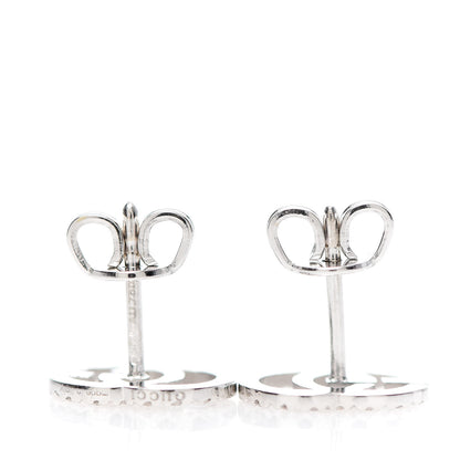 Gucci 18K White Gold Diamond Running G Earrings 3 of 5