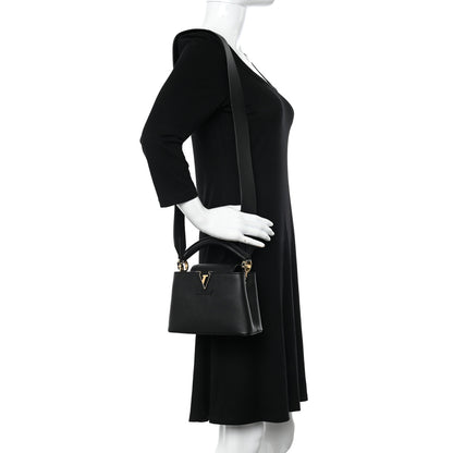 Louis Vuitton Taurillon Mini Capucines Black 2 of 8