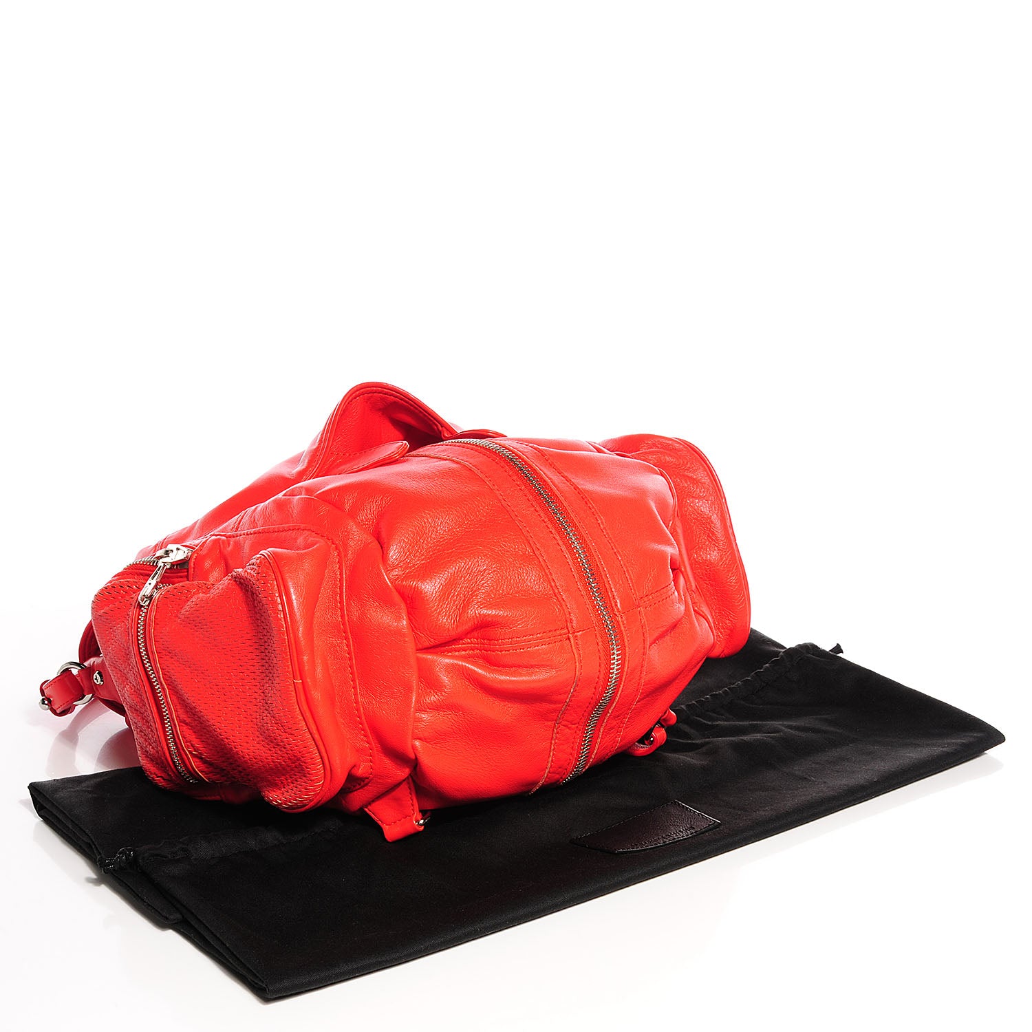 Alexander Wang Lambskin Marti Convertible Backpack Cola Red with Silver Hardware 4 of 9