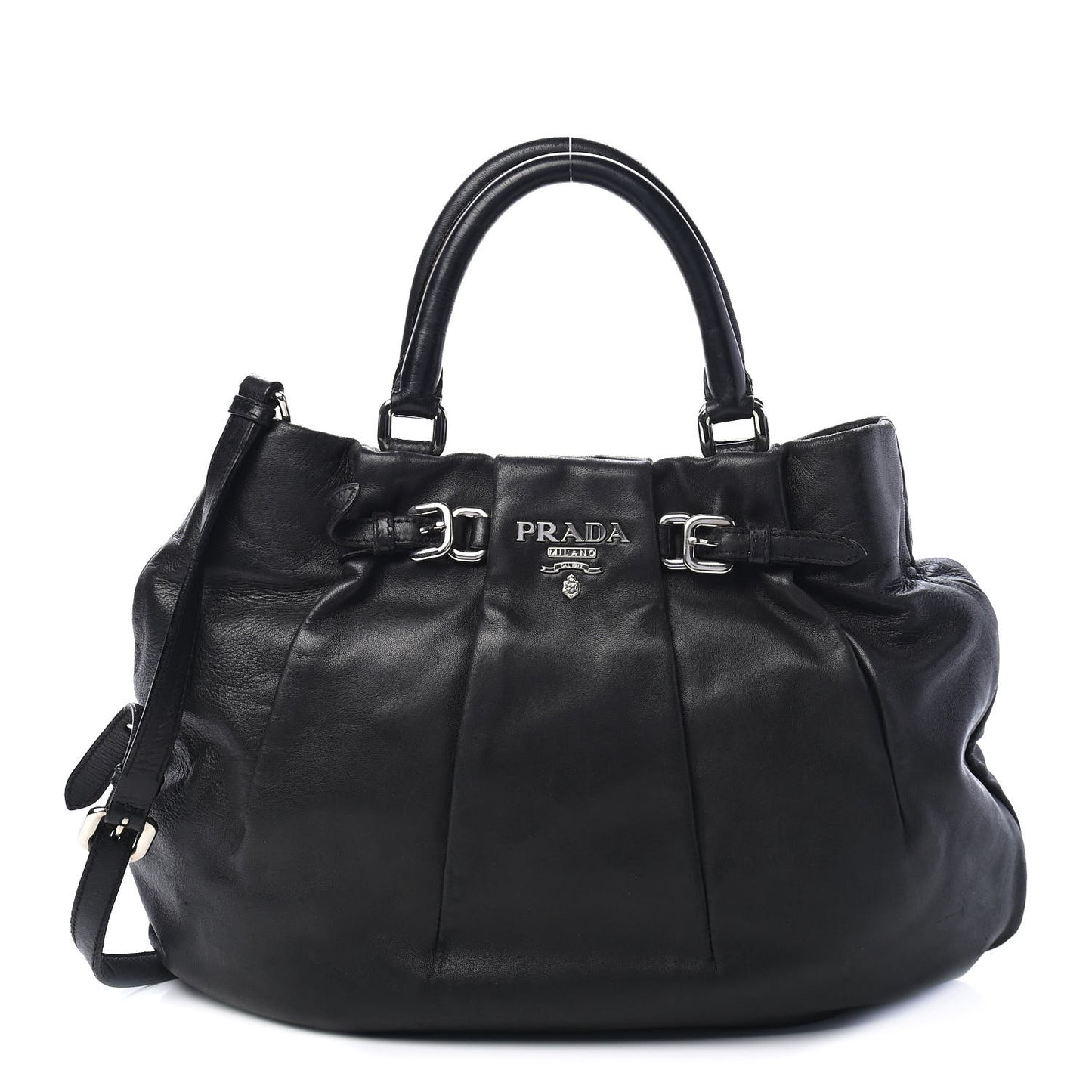 Soft Calf Shopping Tote Black