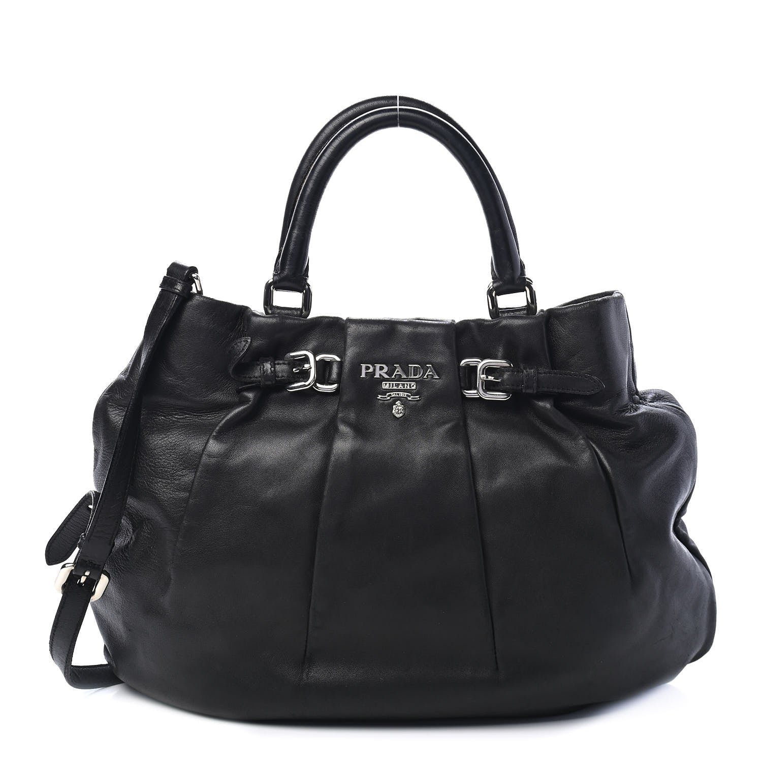 Prada Soft Calf Shopping Tote Black 1 of 11