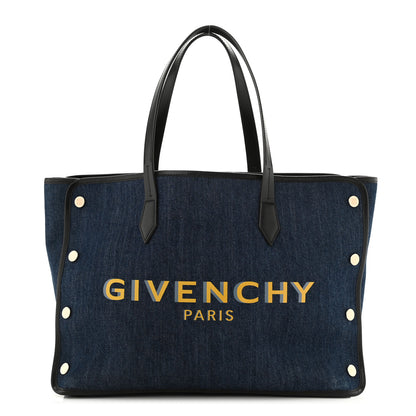 Givenchy Denim Medium Logo Bond Shopper Tote Blue 1 of 11
