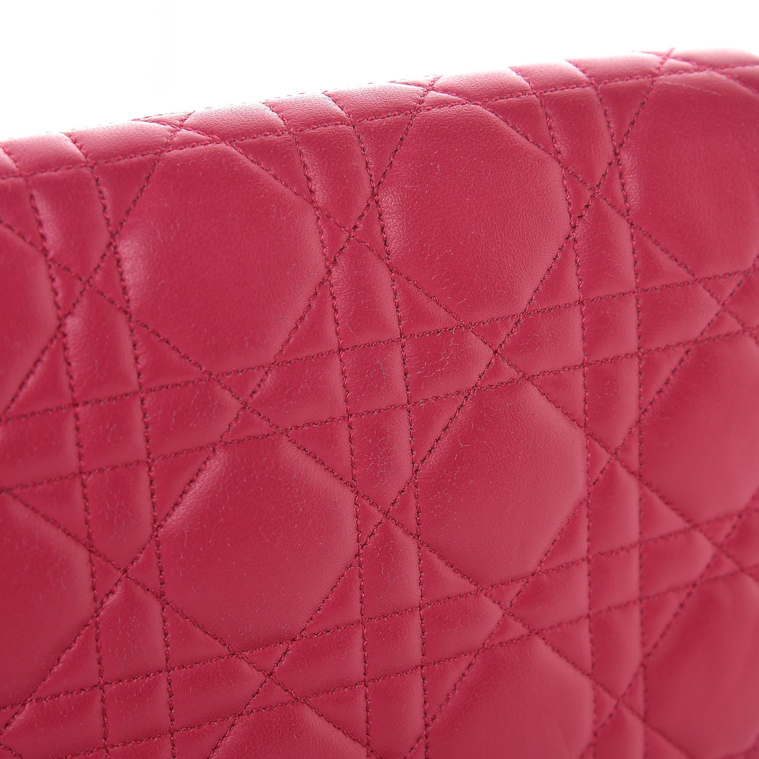 Christian Dior Lambskin Cannage Miss Dior Promenade Pouch Fuchsia 16 of 16