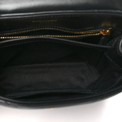 Saint Laurent Calfskin Y Quilted Monogram Toy Loulou Crossbody Bag Black 5 of 11