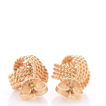 Tiffany 18K Yellow Gold Twist Knot Earrings 5 of 5