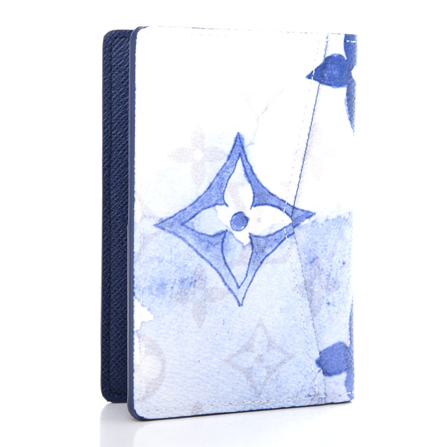 Monogram Watercolor Pocket Organizer Blue