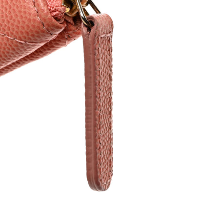 Chanel Caviar Quilted Ombre Medium Cosmetic Case Coral 9 of 9