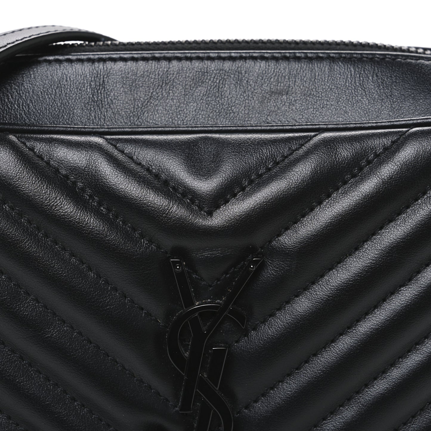 Calfskin Matelasse Monogram Monochrome Lou Camera Bag Black